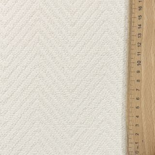 Decoration fabric jacquard Saxo ecru