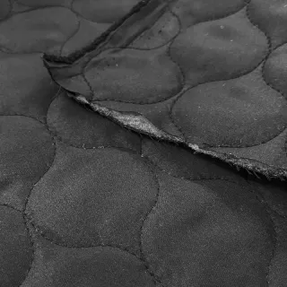 Stepped fabric Round black