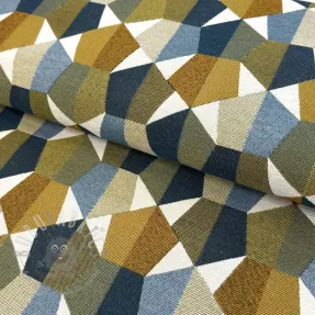 Decoration fabric jacquard Mustang blue