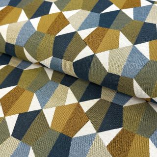 Decoration fabric jacquard Mustang blue