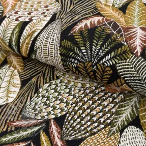 Decoration fabric jacquard Egypte noir
