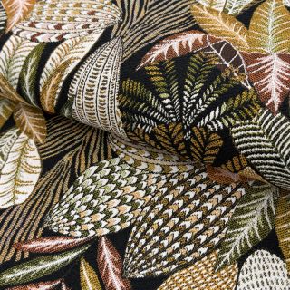 Decoration fabric jacquard Egypte noir