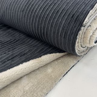 Corduroy Cofur fleece black