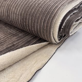 Corduroy Cofur fleece dark brown