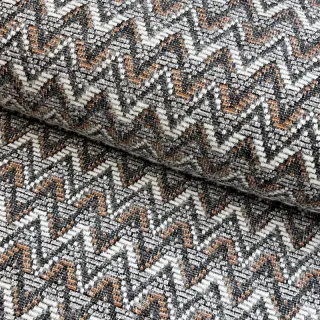 Knitted jacquard Comfilia Zigzag wavy brown