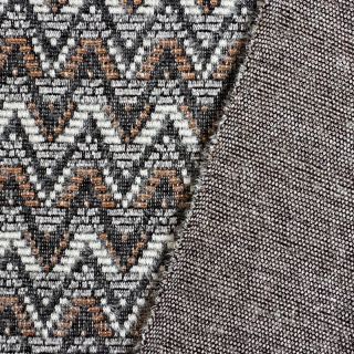 Knitted jacquard Comfilia Zigzag wavy brown