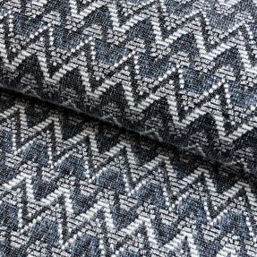 Knitted jacquard Comfilia Zigzag wavy blue