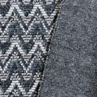Knitted jacquard Comfilia Zigzag wavy blue