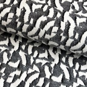 Knitted jacquard Comfy Collage shapes grey