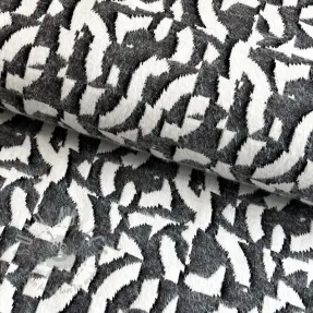 Knitted jacquard Comfy Collage shapes grey