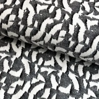 Knitted jacquard Comfy Collage shapes grey