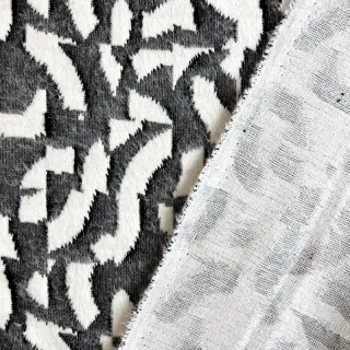 Knitted jacquard Comfy Collage shapes grey