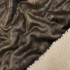 Coat fabric Panther Glammy Teddy Lammy brown
