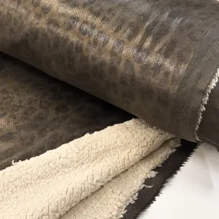 Coat fabric Panther Glammy Teddy Lammy brown