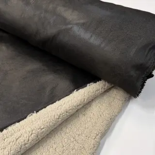 Coat fabric Vintage Glammy Teddy Lammy grey
