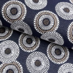 Decoration fabric jacquard Jojoba marine