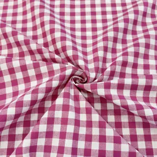 Cotton fabric Check fuchsia