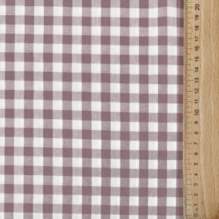 Cotton fabric Check mauve