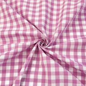 Cotton fabric Check pink