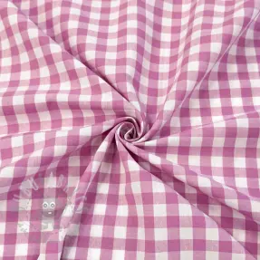 Cotton fabric Check pink