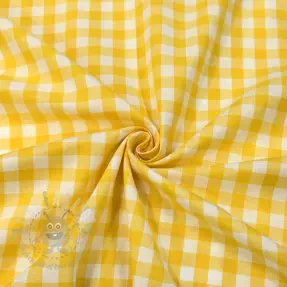 Cotton fabric Check yellow
