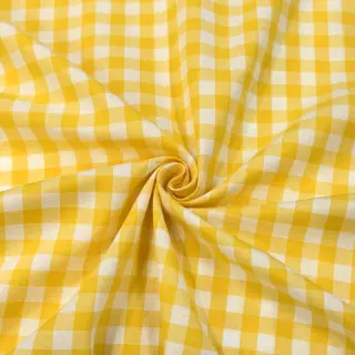 Cotton fabric Check yellow