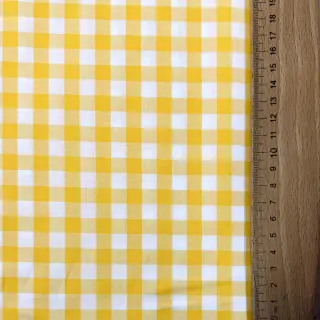 Cotton fabric Check yellow