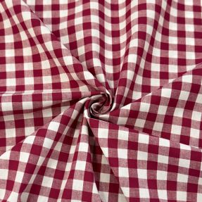 Cotton fabric Check berry