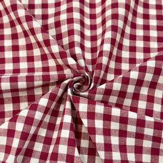Cotton fabric Check berry