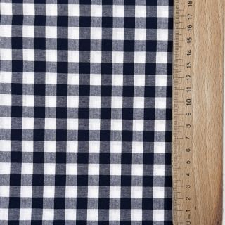 Cotton fabric Check navy