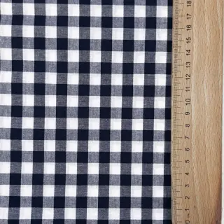 Cotton fabric Check navy