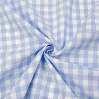 Cotton fabric Check light blue