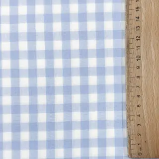 Cotton fabric Check light blue