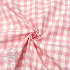 Cotton fabric Check rosa