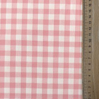 Cotton fabric Check rosa