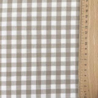 Cotton fabric Check sand