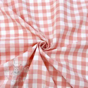 Cotton fabric Check old rose
