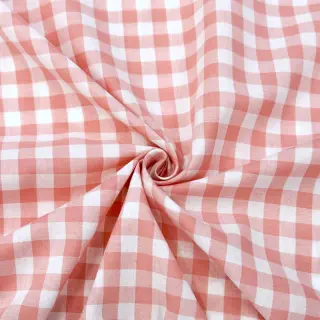Cotton fabric Check old rose