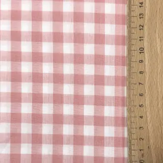 Cotton fabric Check old rose