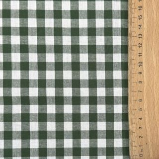 Cotton fabric Check dark green
