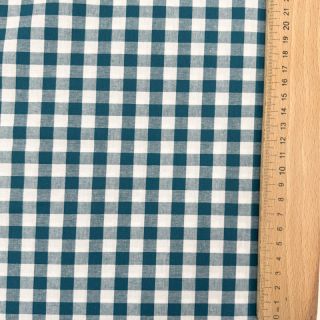Cotton fabric Check petrol