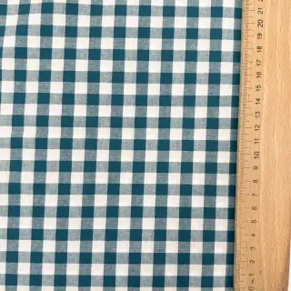 Cotton fabric Check petrol