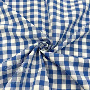 Cotton fabric Check sky