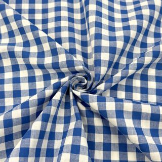 Cotton fabric Check sky