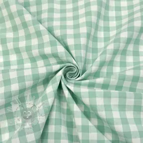 Cotton fabric Check mint