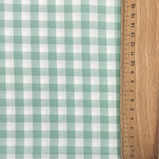 Cotton fabric Check mint