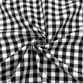 Cotton fabric Check black