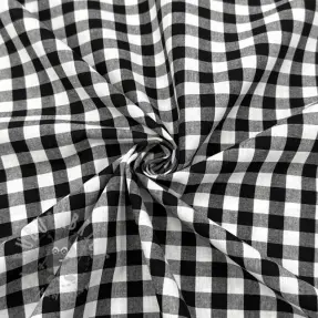 Cotton fabric Check black