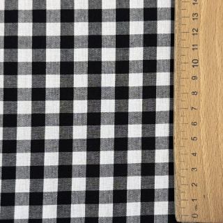 Cotton fabric Check black