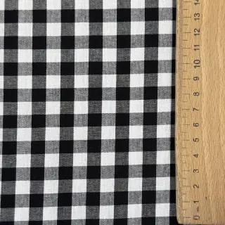 Cotton fabric Check black